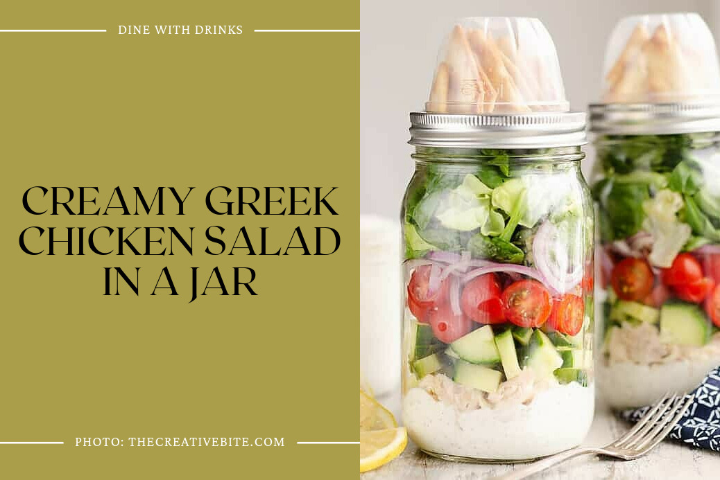 Creamy Greek Chicken Salad In A Jar