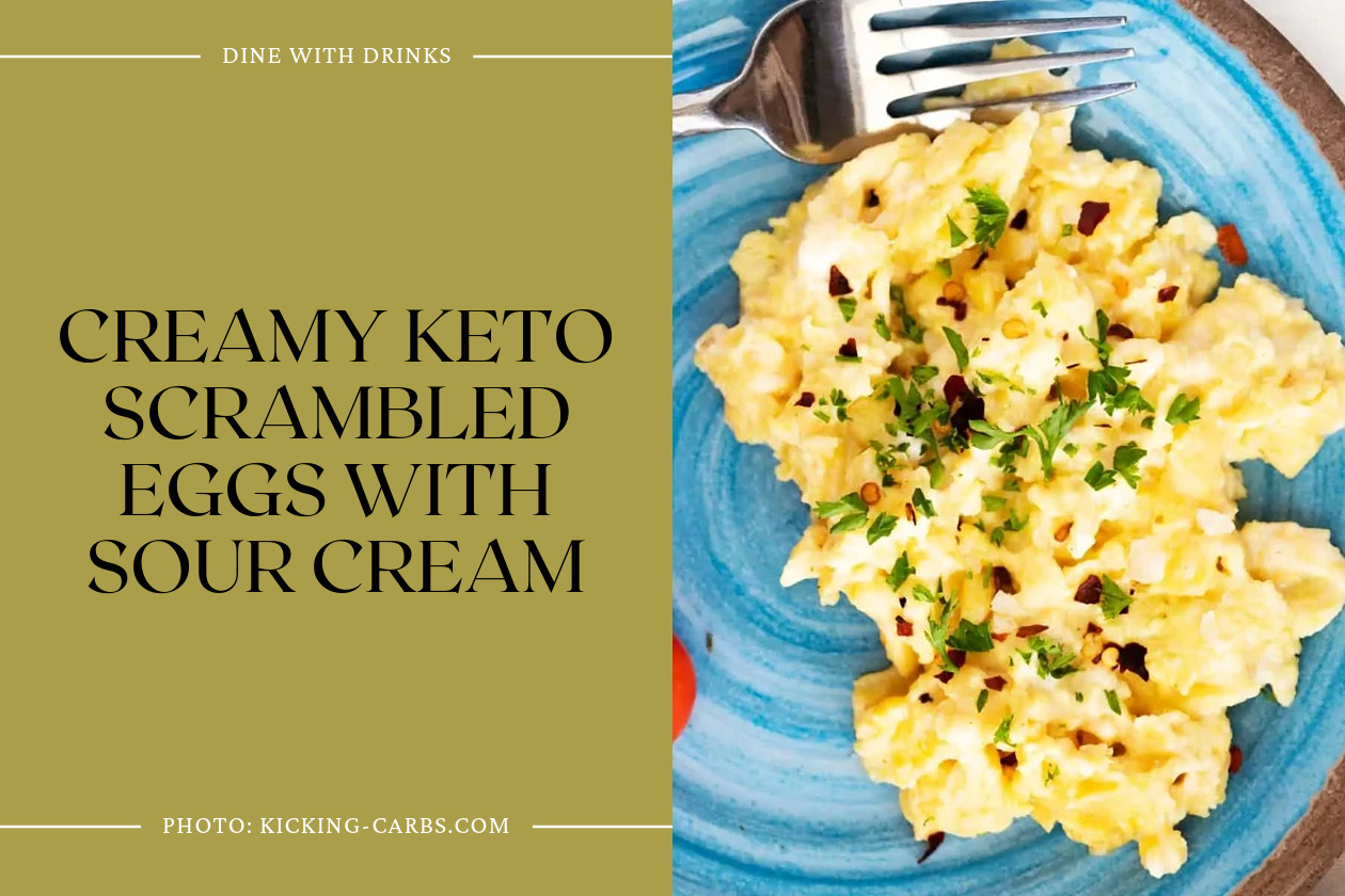 Creamy Keto Scrambled Eggs With Sour Cream