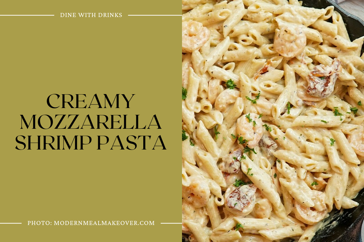 Creamy Mozzarella Shrimp Pasta
