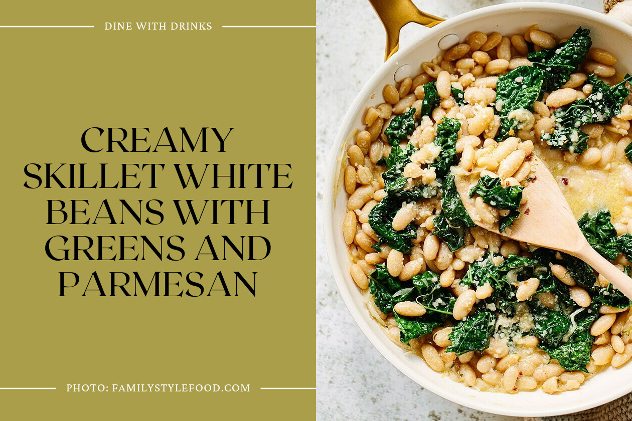 Creamy Skillet White Beans With Greens And Parmesan