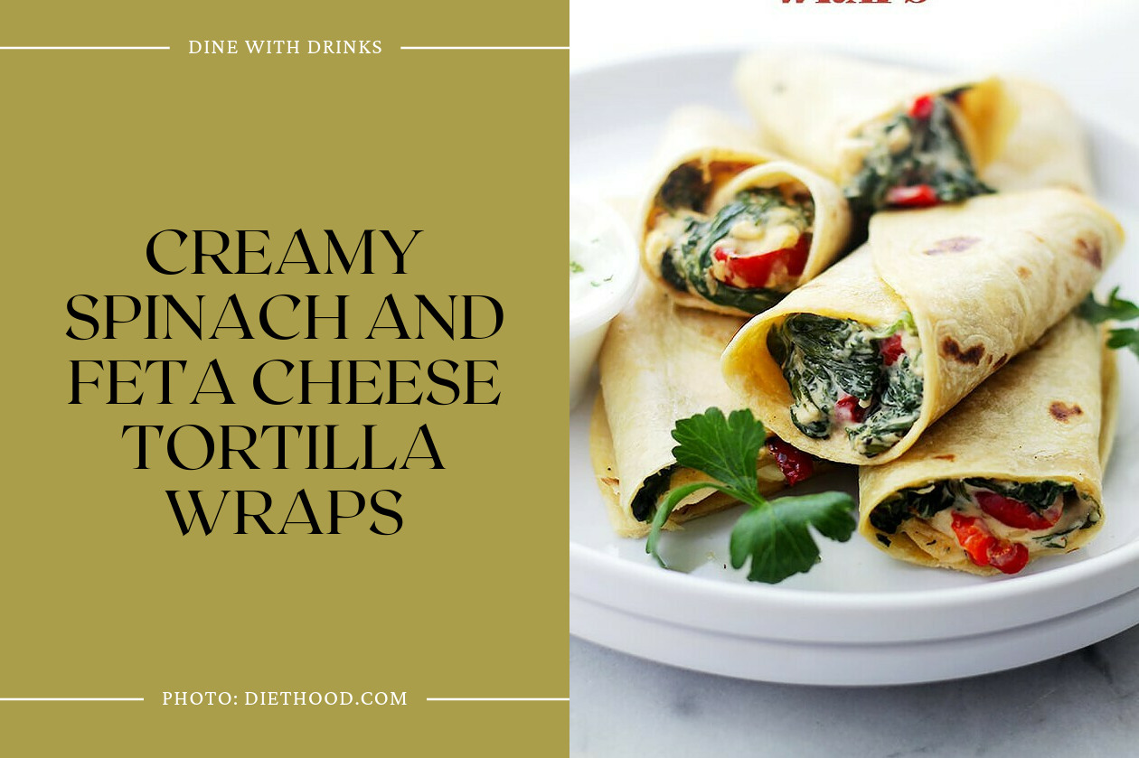 Creamy Spinach And Feta Cheese Tortilla Wraps