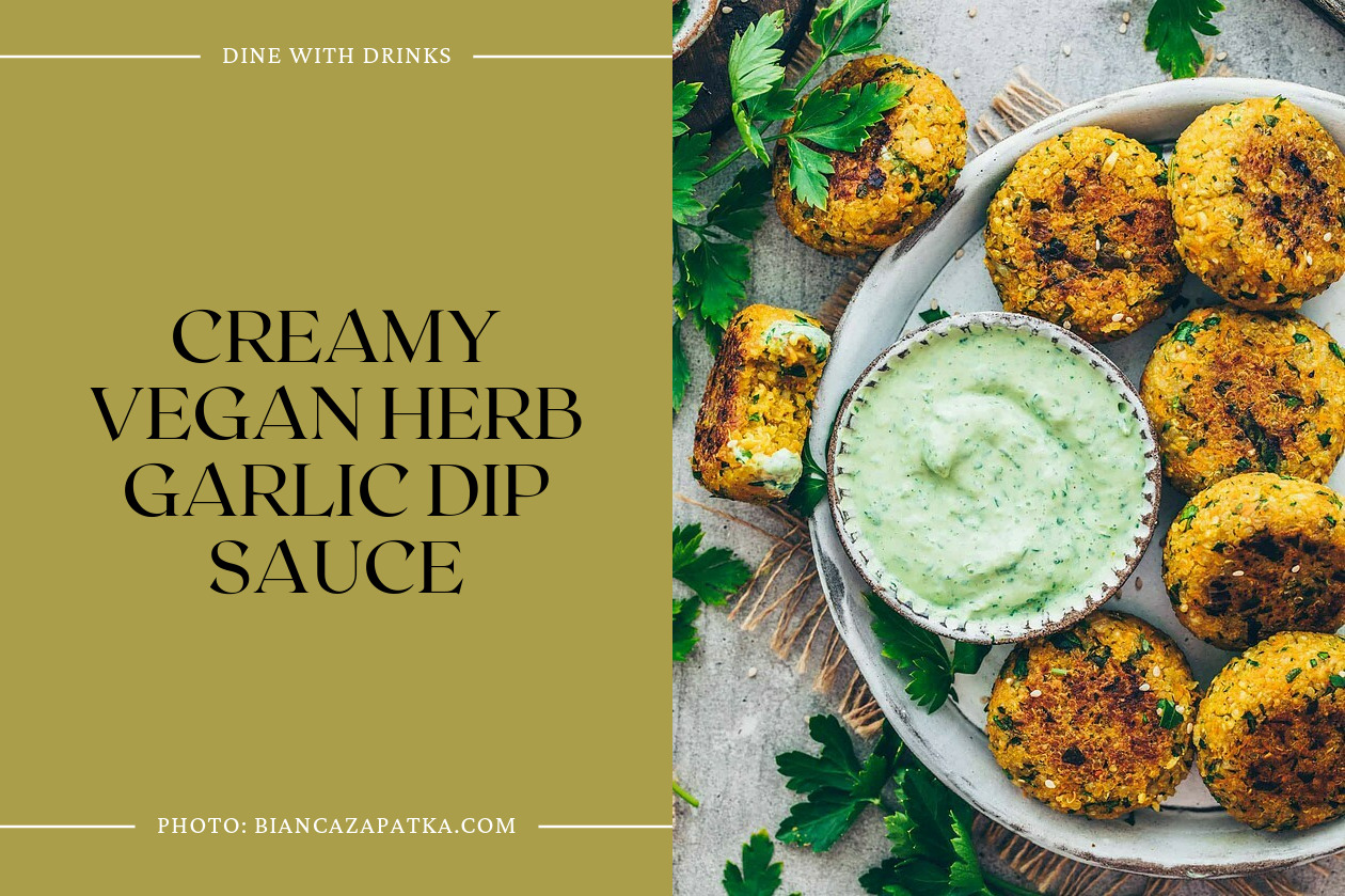 Creamy Vegan Herb Garlic Dip Sauce