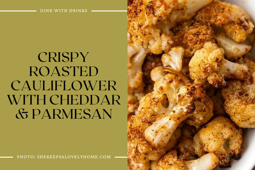 Crispy Roasted Cauliflower With Cheddar & Parmesan