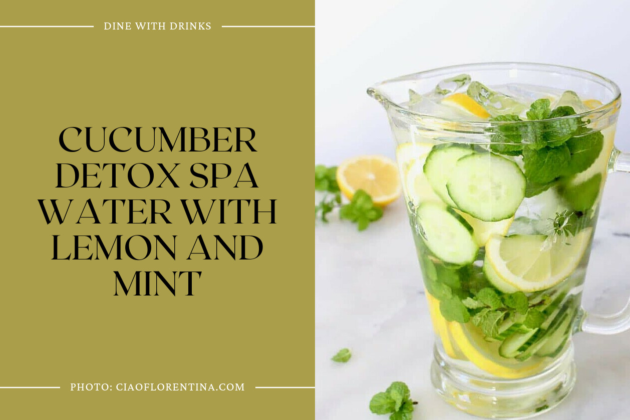 Cucumber Detox Spa Water With Lemon And Mint
