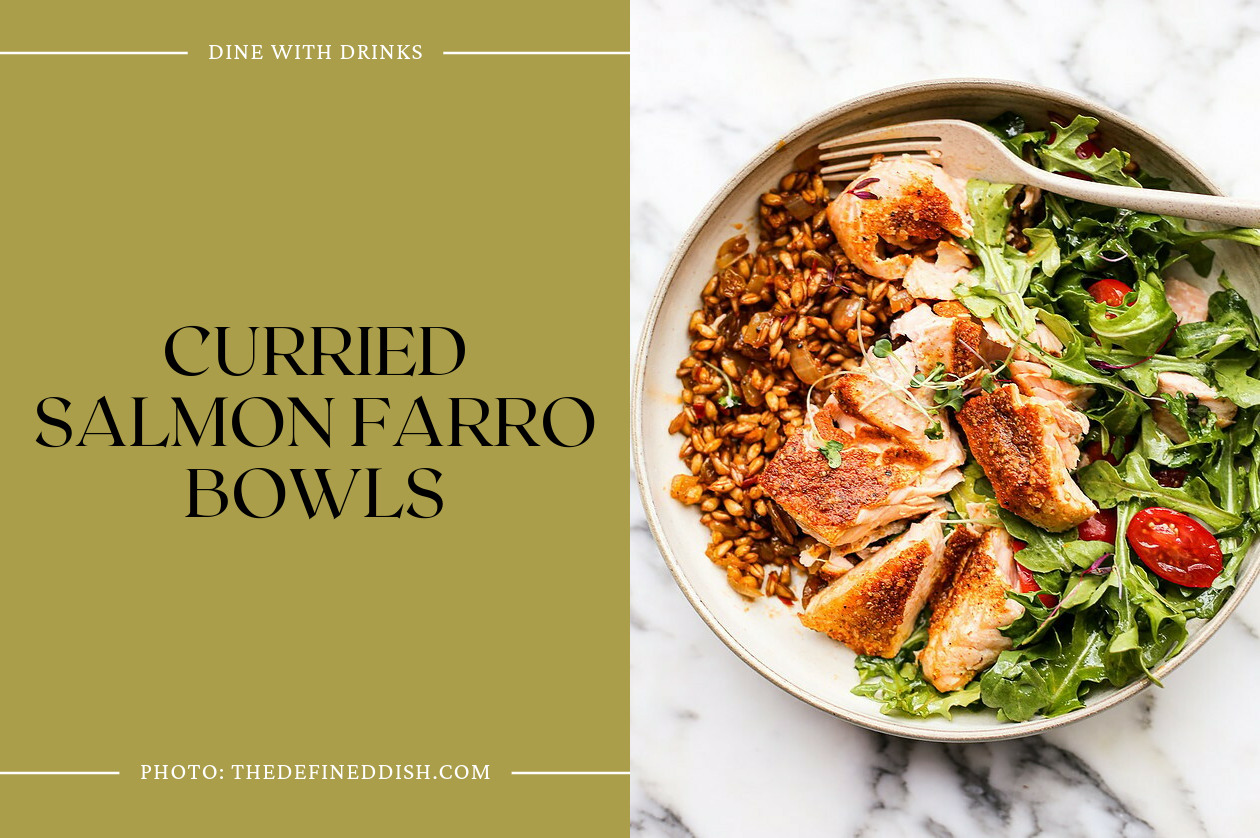 Curried Salmon Farro Bowls