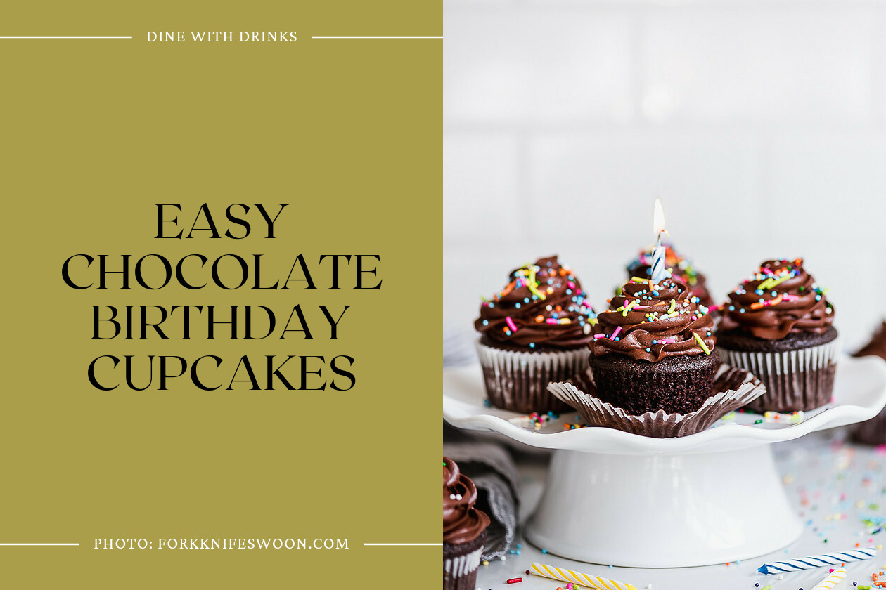Easy Chocolate Birthday Cupcakes