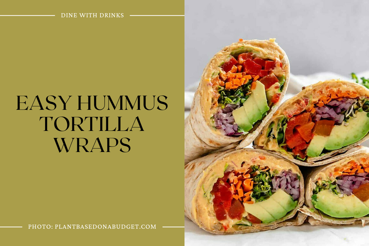 Easy Hummus Tortilla Wraps