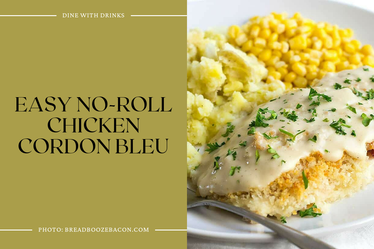 Easy No-Roll Chicken Cordon Bleu