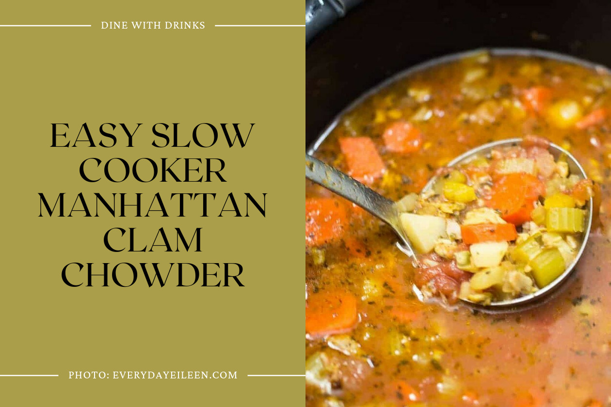 Easy Slow Cooker Manhattan Clam Chowder