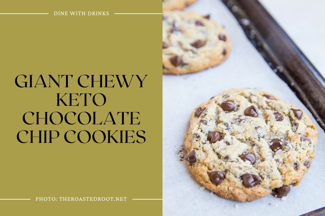 Giant Chewy Keto Chocolate Chip Cookies