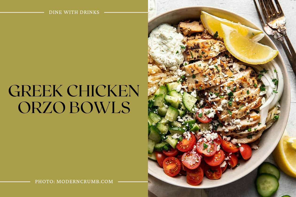 Greek Chicken Orzo Bowls
