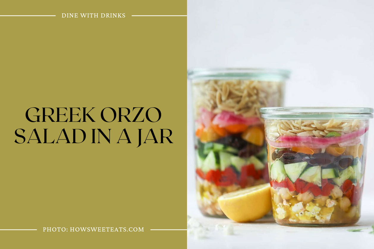 Greek Orzo Salad In A Jar