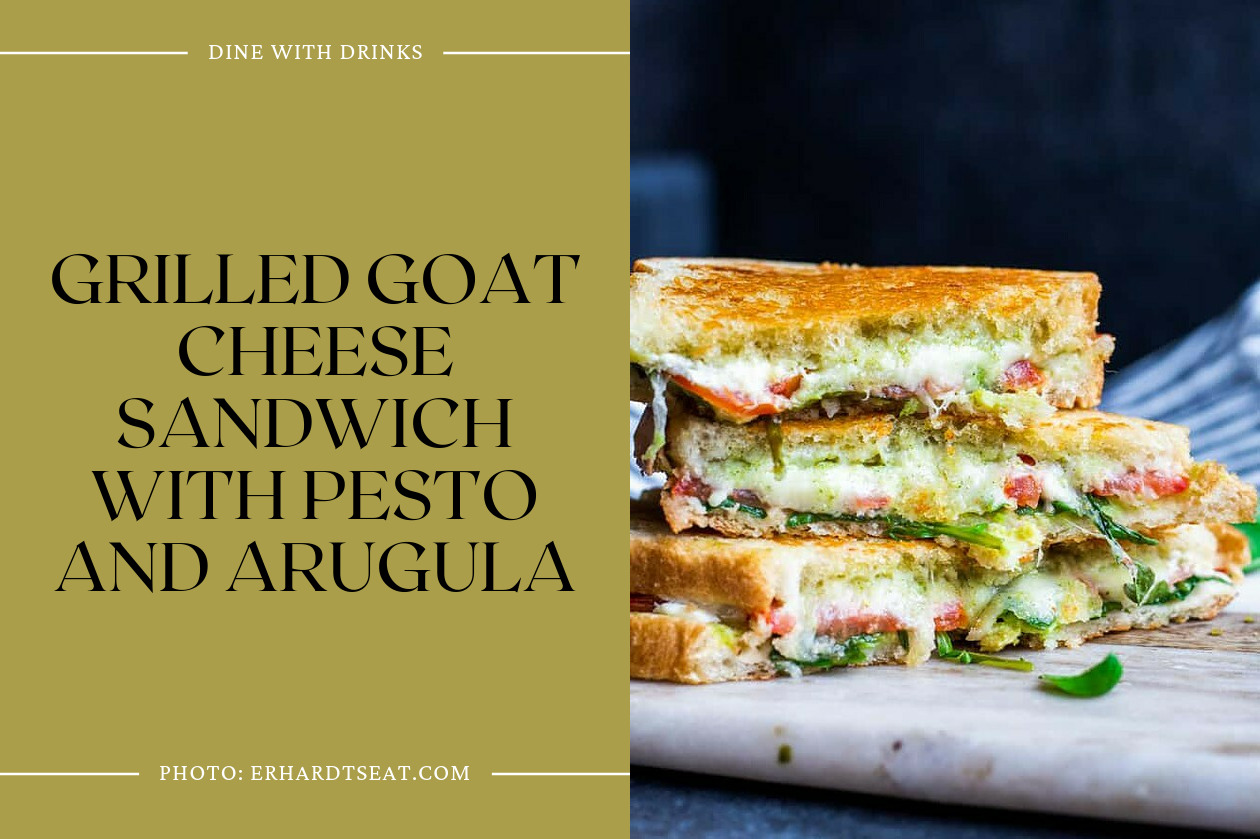 Grilled Goat Cheese Sandwich With Pesto And Arugula
