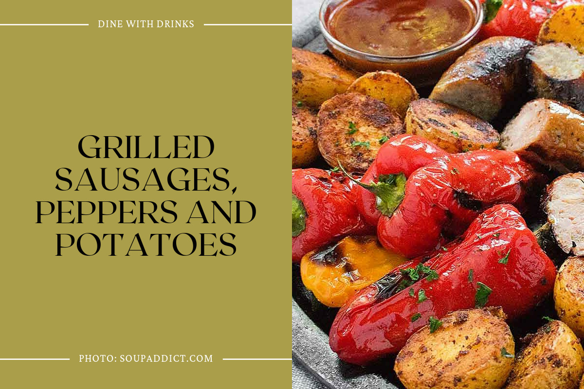 Grilled Sausages, Peppers And Potatoes