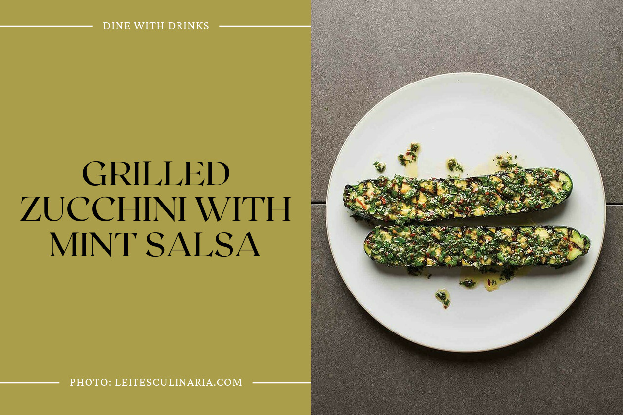 Grilled Zucchini With Mint Salsa