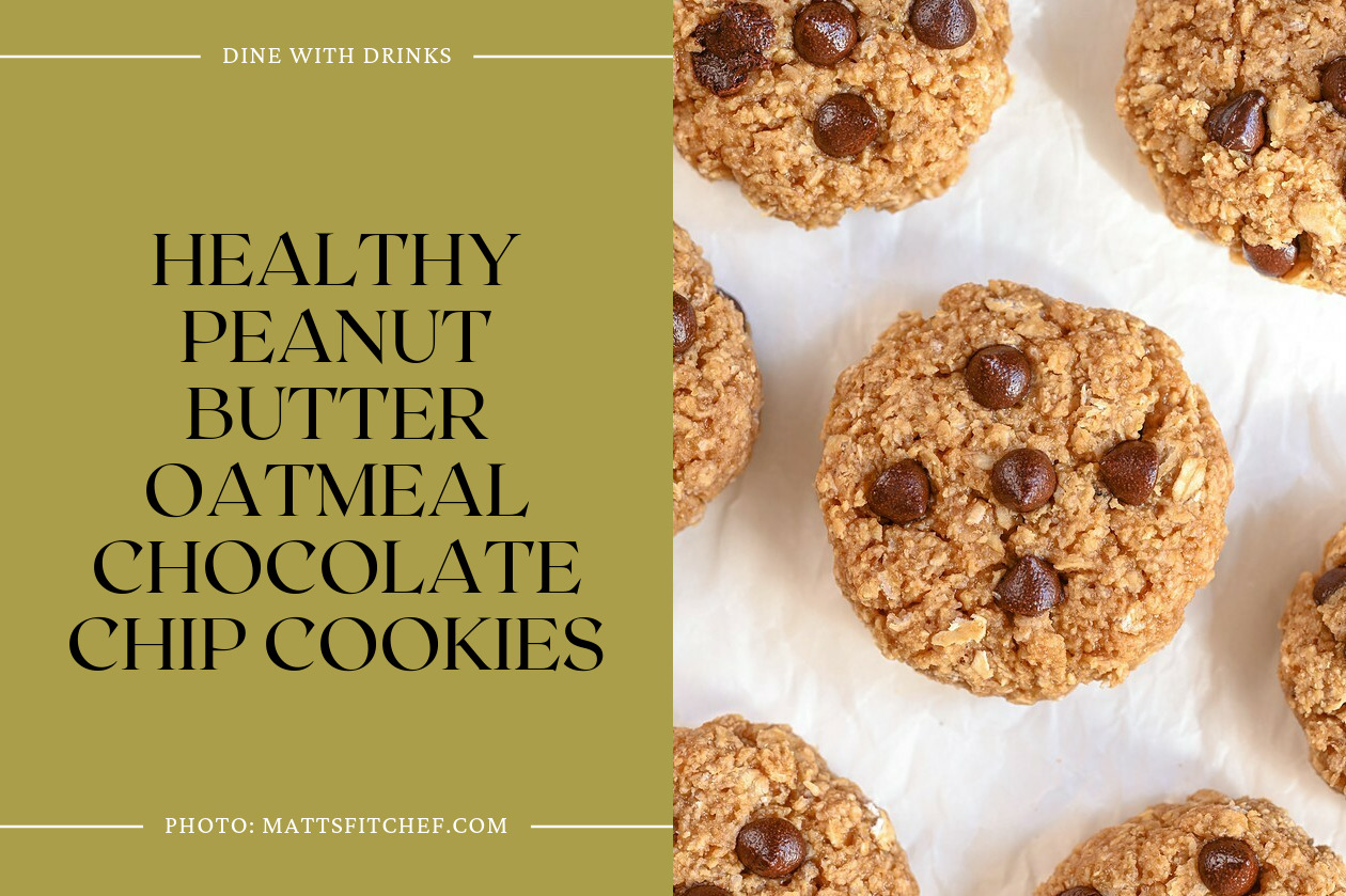 Healthy Peanut Butter Oatmeal Chocolate Chip Cookies