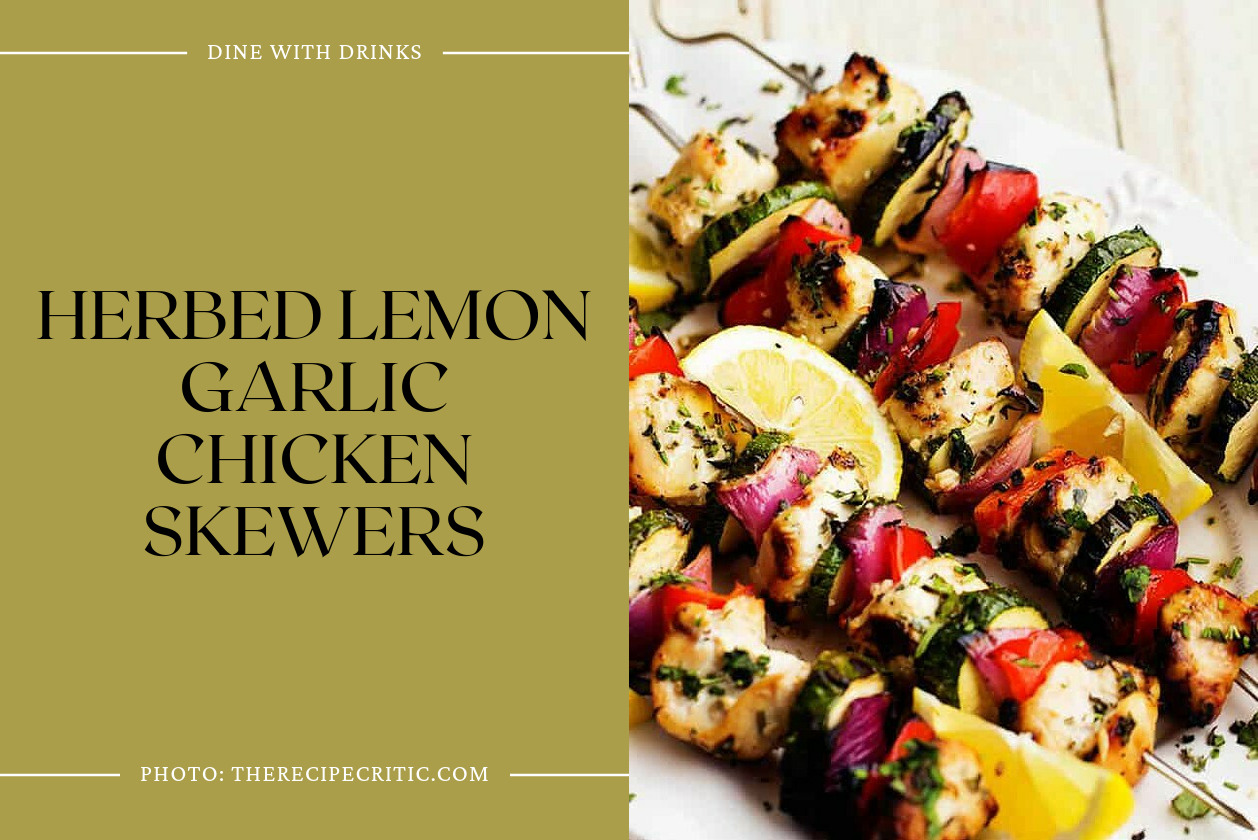 Herbed Lemon Garlic Chicken Skewers