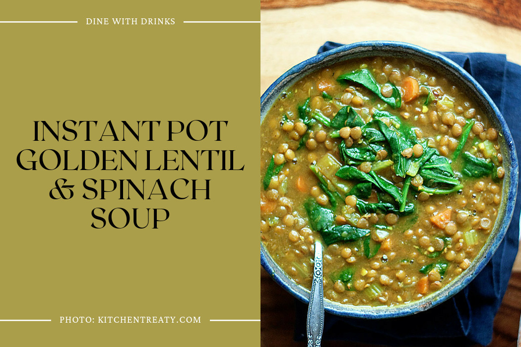 Instant Pot Golden Lentil & Spinach Soup