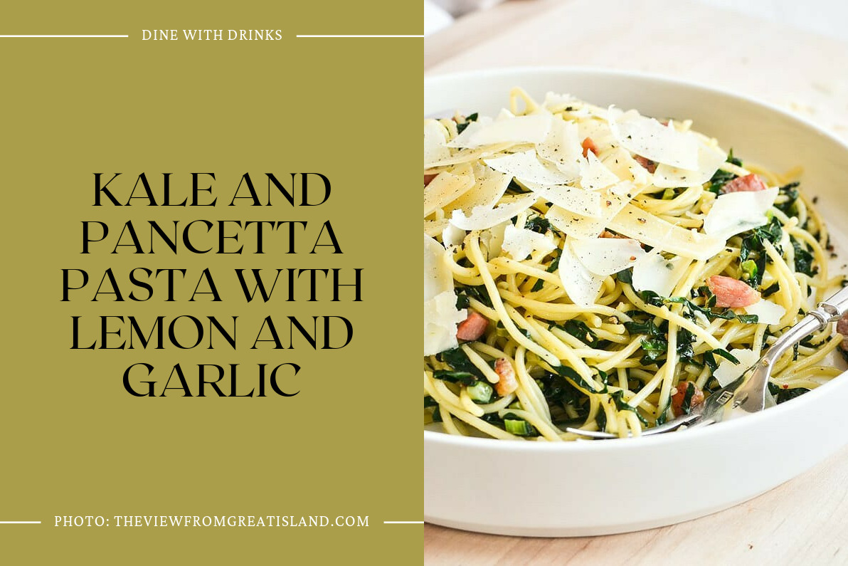 Kale And Pancetta Pasta With Lemon And Garlic