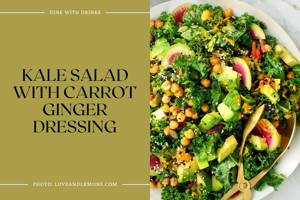 Kale Salad With Carrot Ginger Dressing