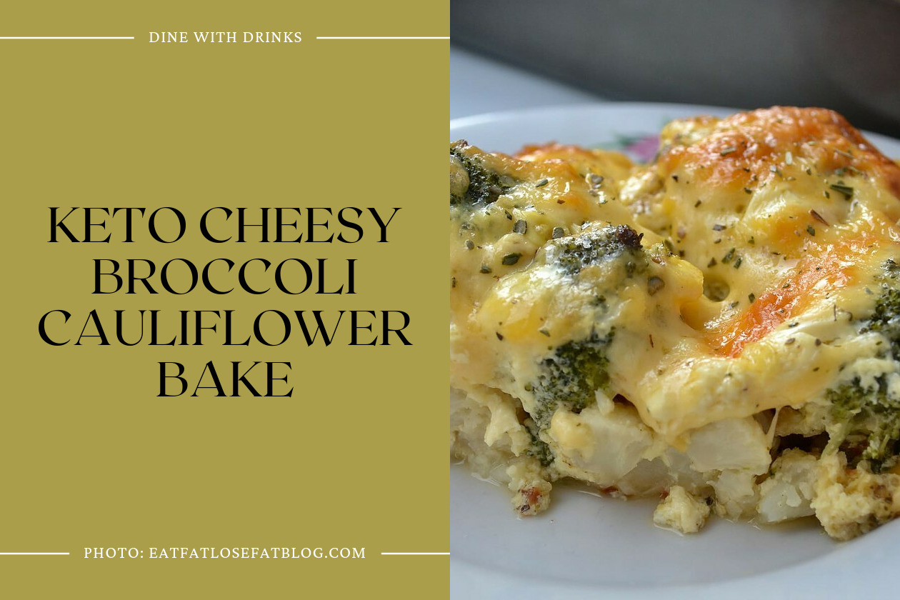 Keto Cheesy Broccoli Cauliflower Bake