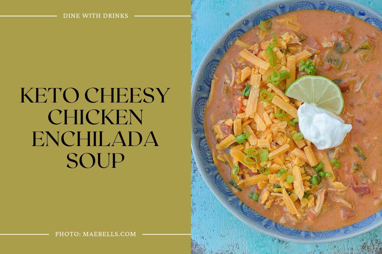 Keto Cheesy Chicken Enchilada Soup