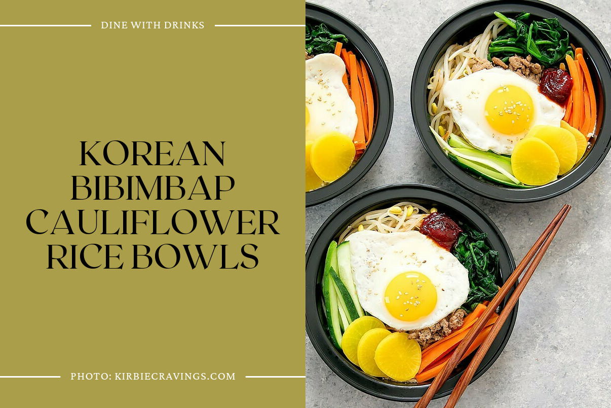 Korean Bibimbap Cauliflower Rice Bowls
