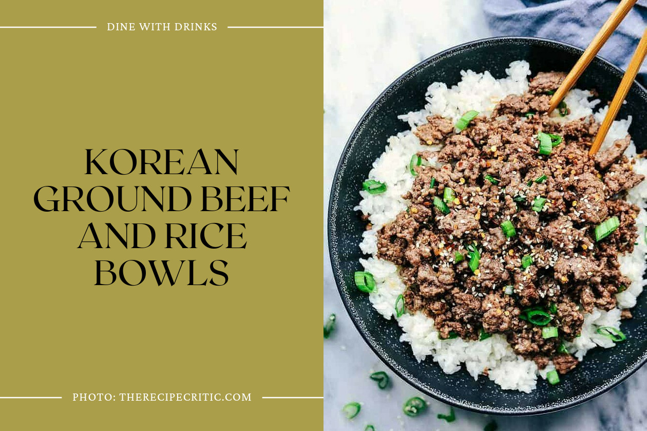 Korean Ground Beef And Rice Bowls