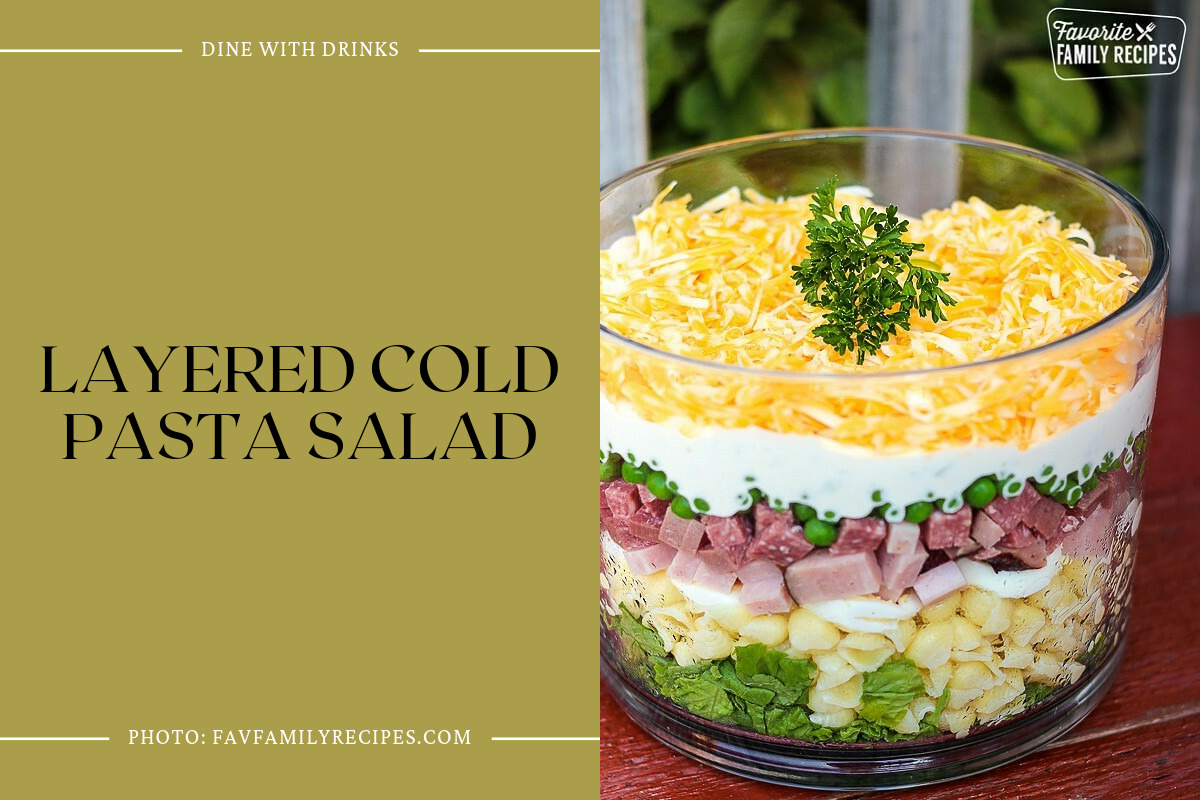 Layered Cold Pasta Salad