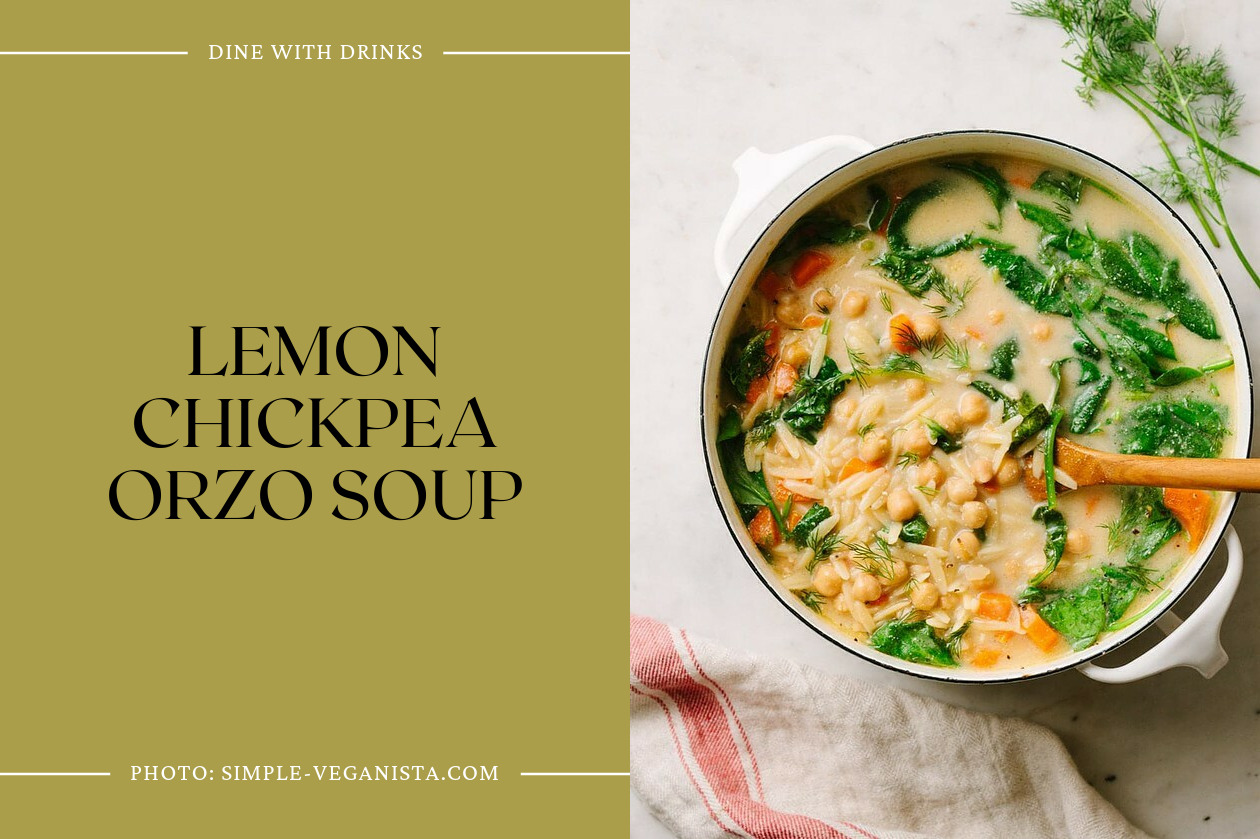 Lemon Chickpea Orzo Soup