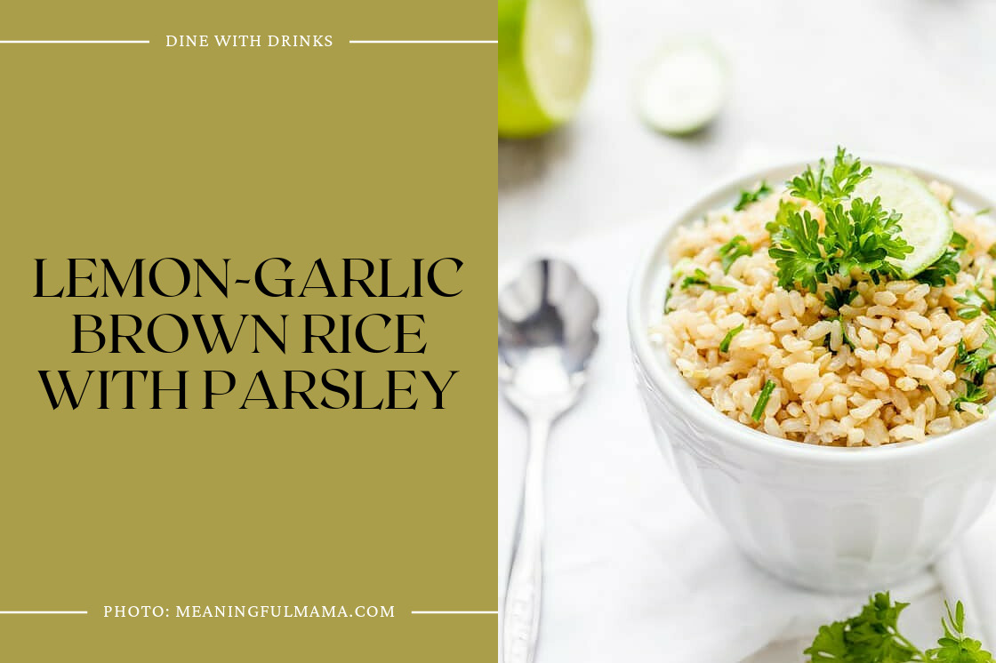 Lemon-Garlic Brown Rice With Parsley