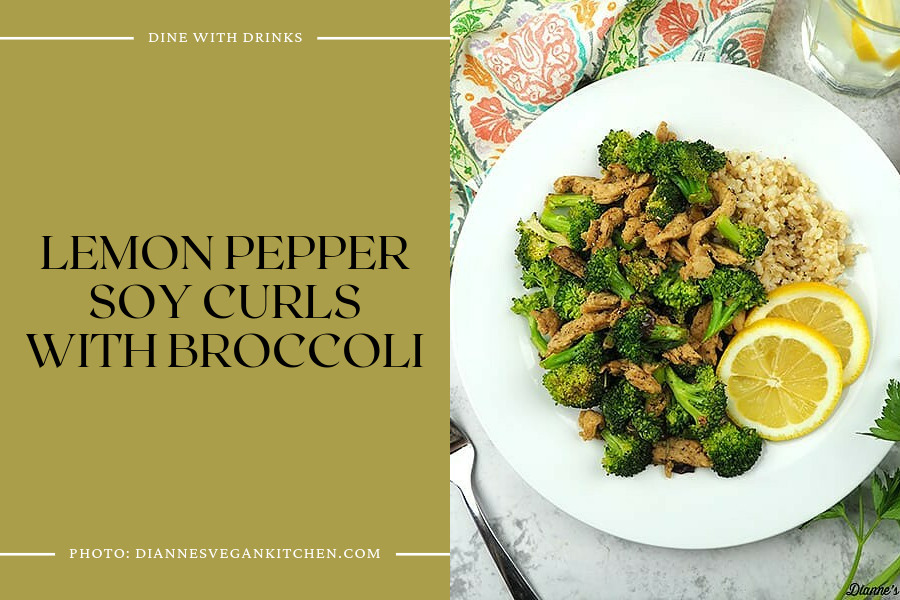 Lemon Pepper Soy Curls With Broccoli