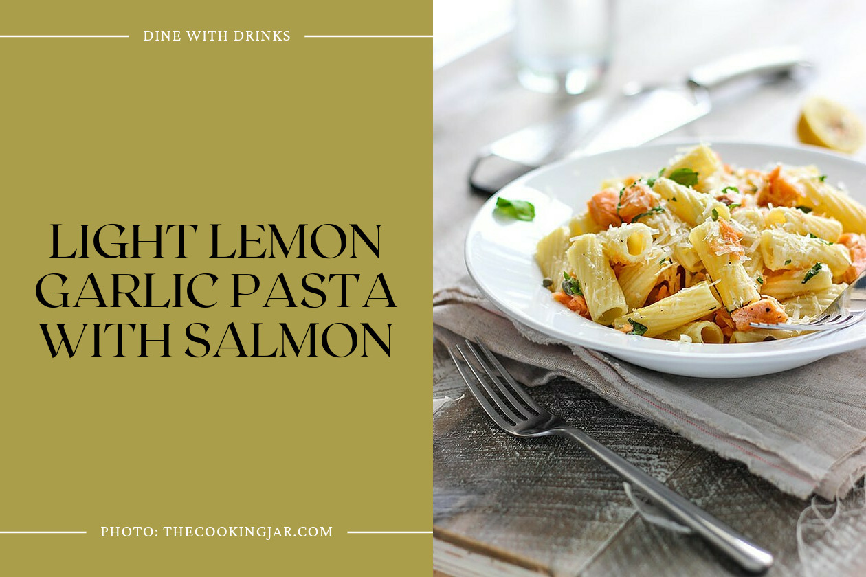 Light Lemon Garlic Pasta With Salmon