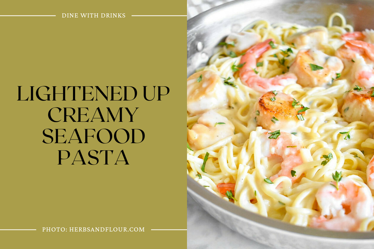 Lightened Up Creamy Seafood Pasta