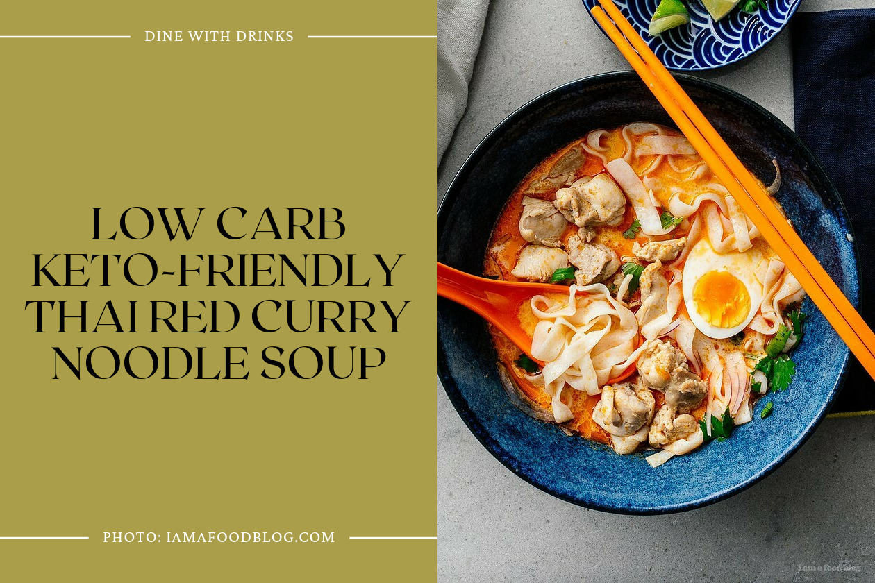 Low Carb Keto-Friendly Thai Red Curry Noodle Soup