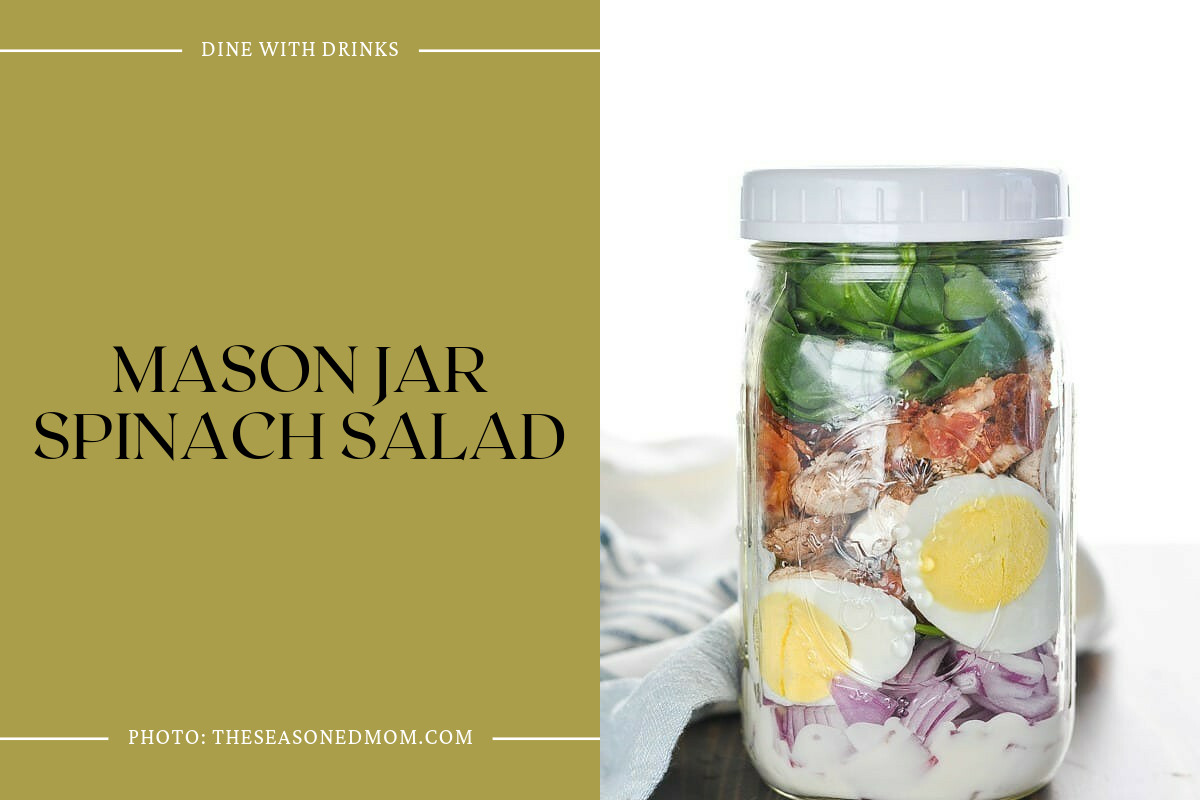Mason Jar Spinach Salad