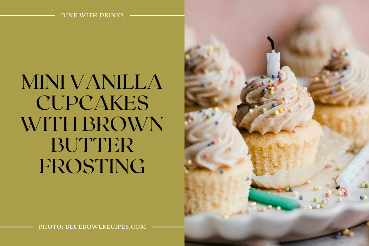 Mini Vanilla Cupcakes With Brown Butter Frosting