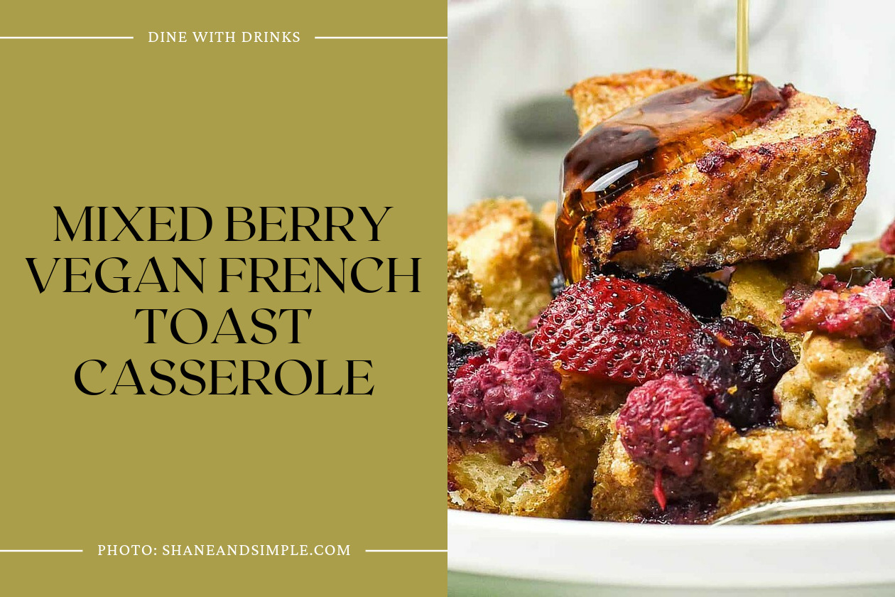 Mixed Berry Vegan French Toast Casserole