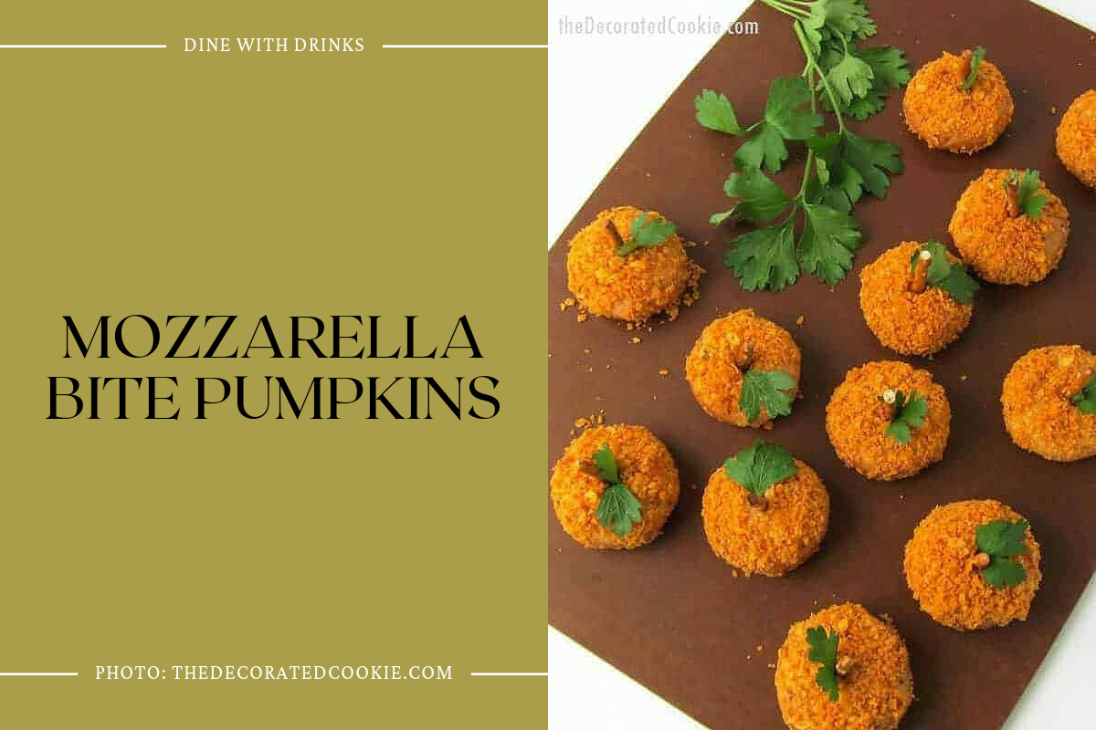 Mozzarella Bite Pumpkins