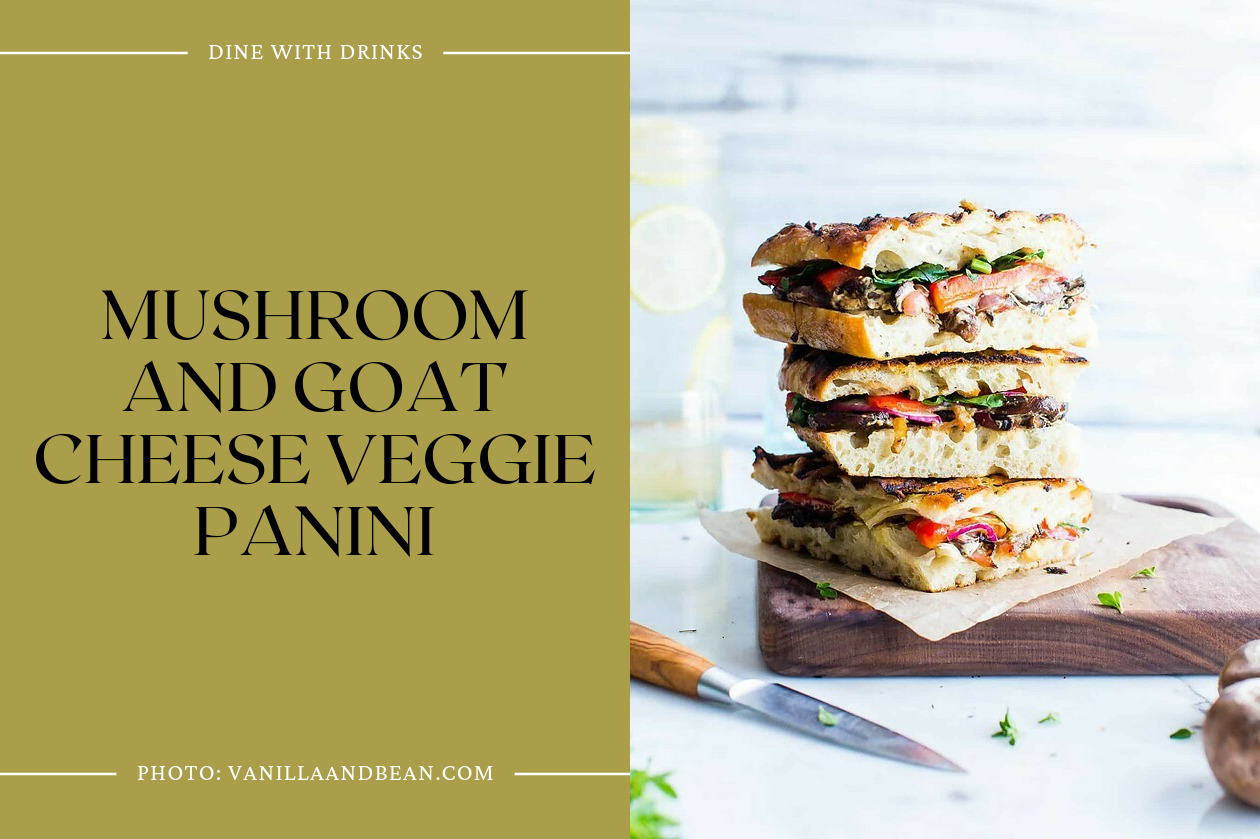 Mushroom And Goat Cheese Veggie Panini