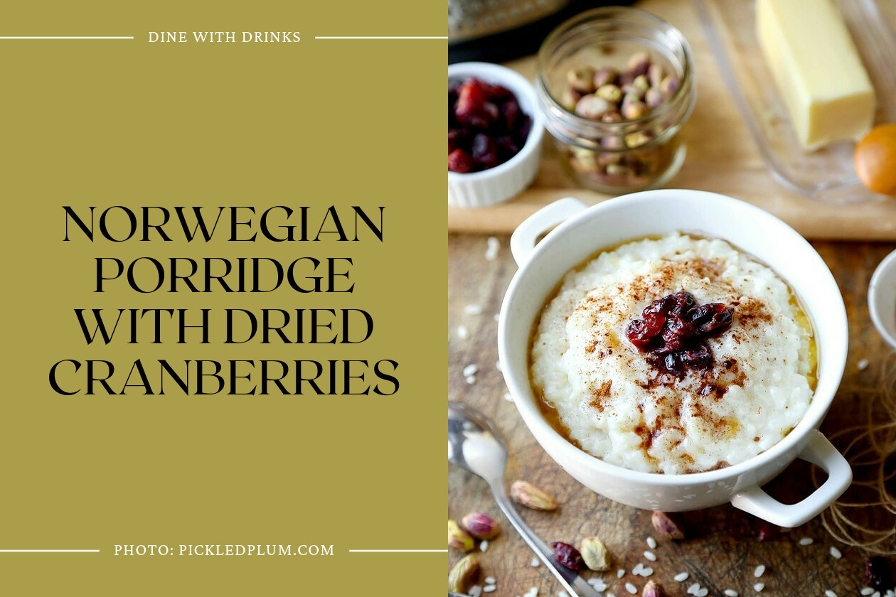 Norwegian Porridge With Dried Cranberries