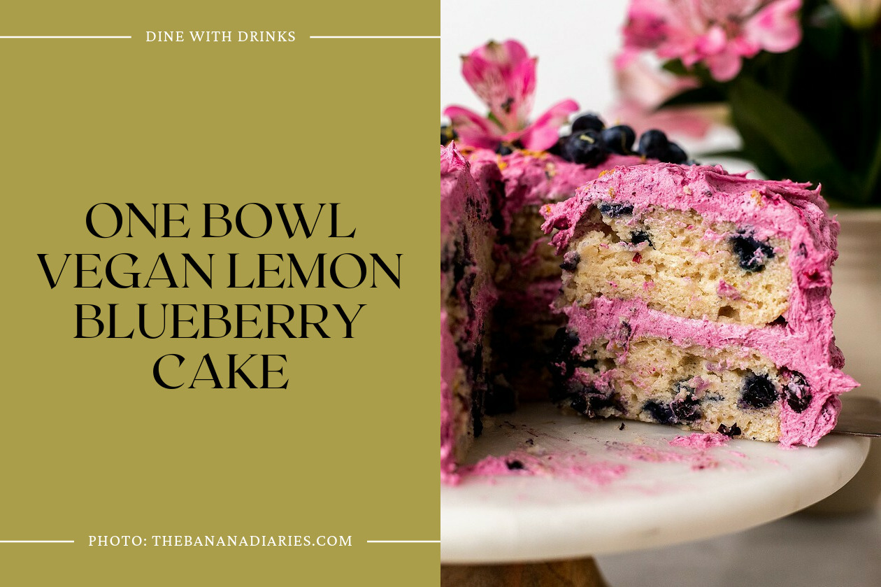 One Bowl Vegan Lemon Blueberry Cake