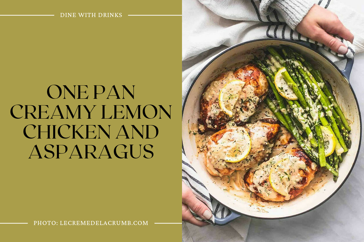 One Pan Creamy Lemon Chicken And Asparagus
