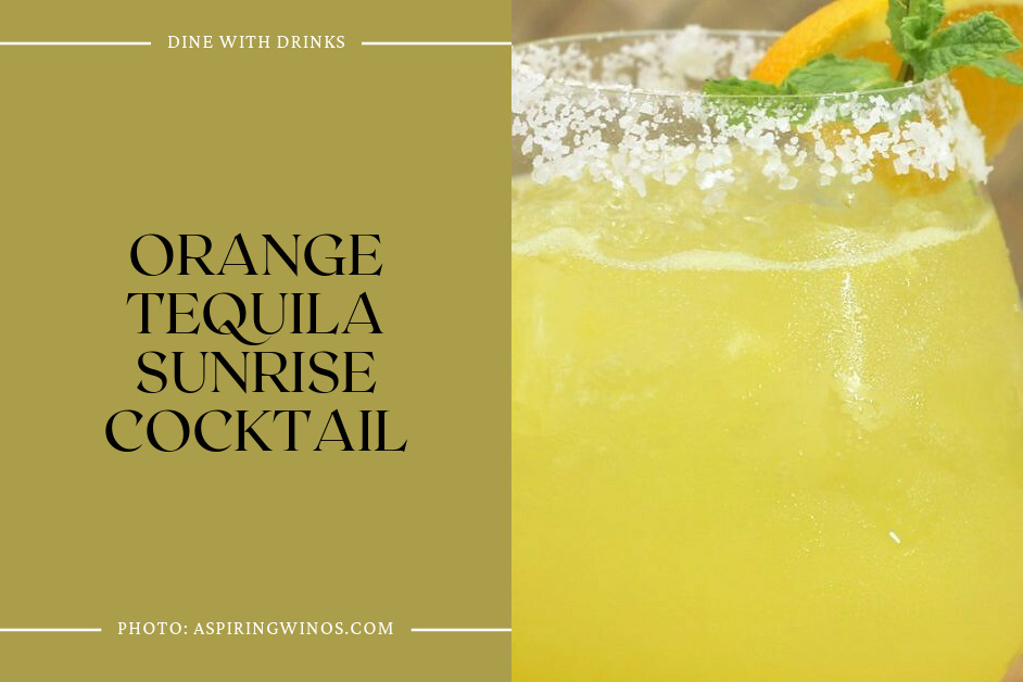 Orange Tequila Sunrise Cocktail