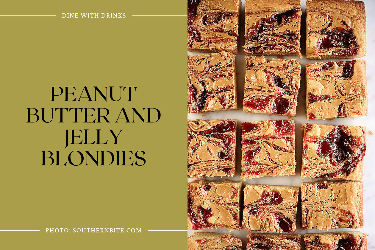 Peanut Butter And Jelly Blondies