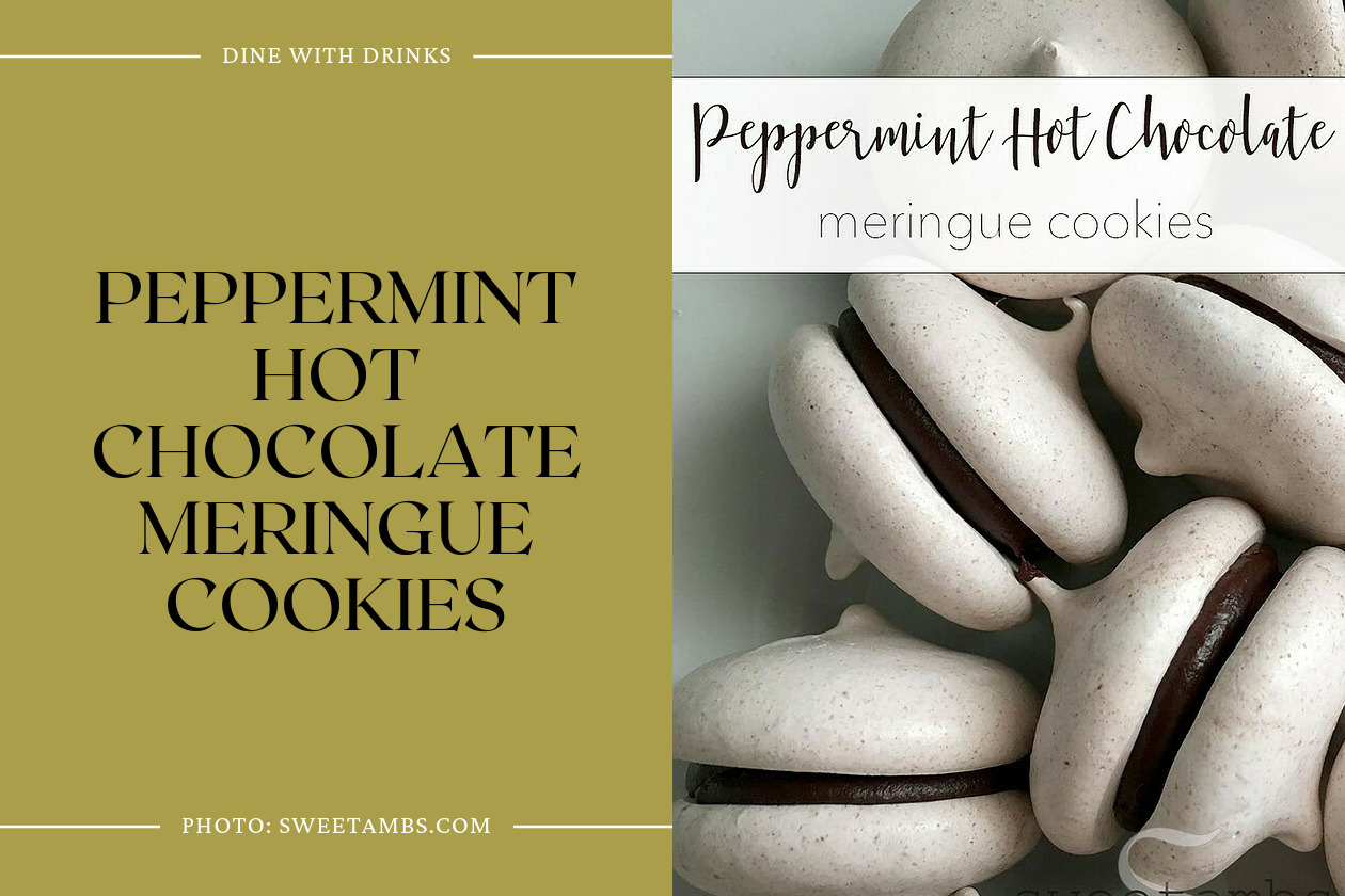 Peppermint Hot Chocolate Meringue Cookies