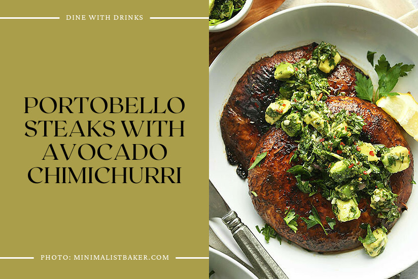 Portobello Steaks With Avocado Chimichurri