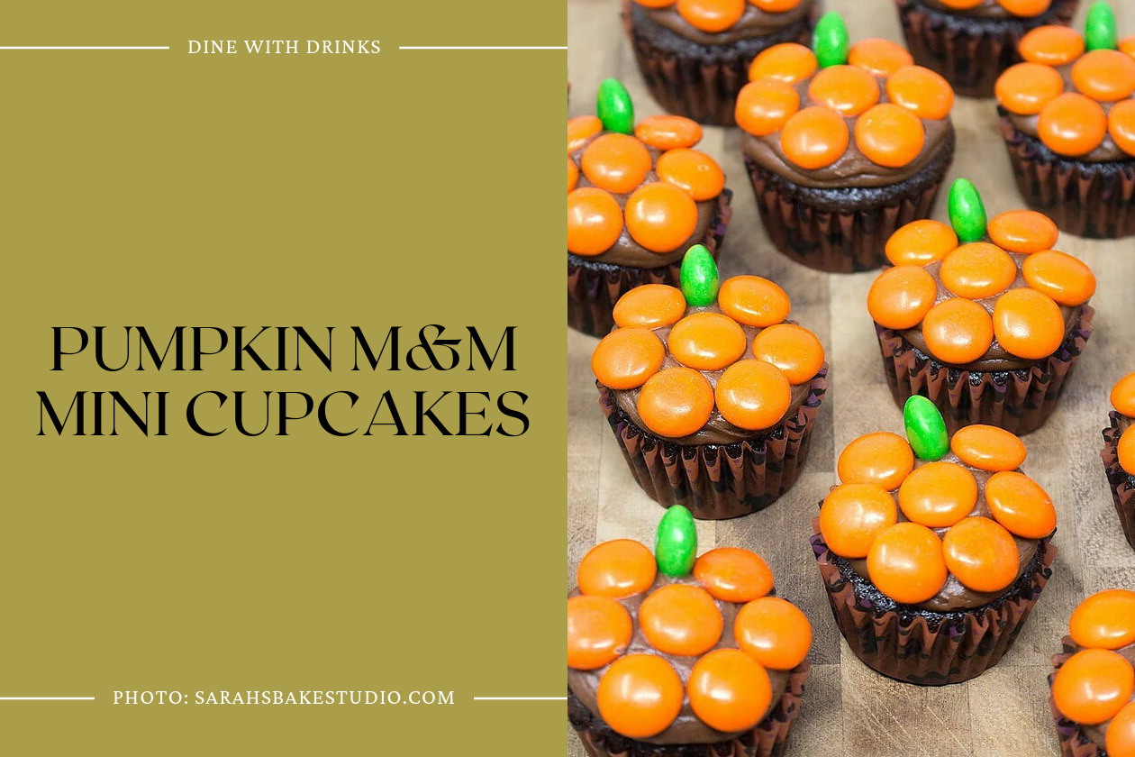 Pumpkin M&M Mini Cupcakes