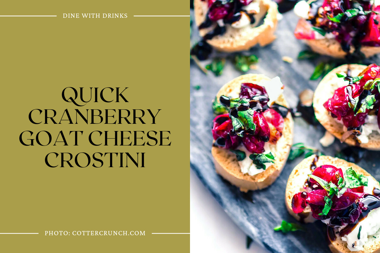 Quick Cranberry Goat Cheese Crostini