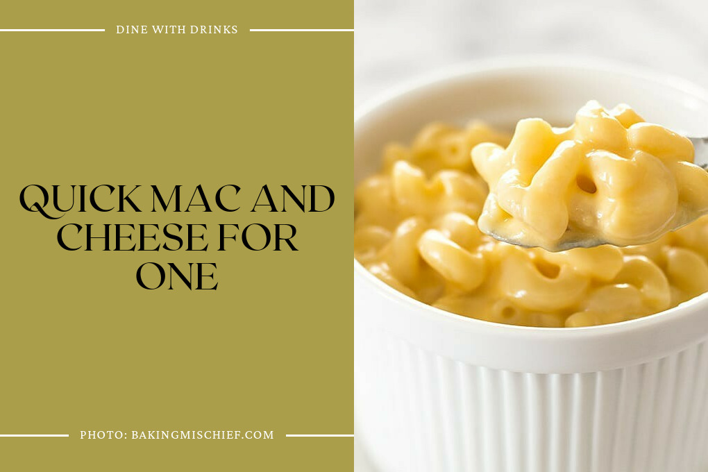 Quick Mac And Cheese For One